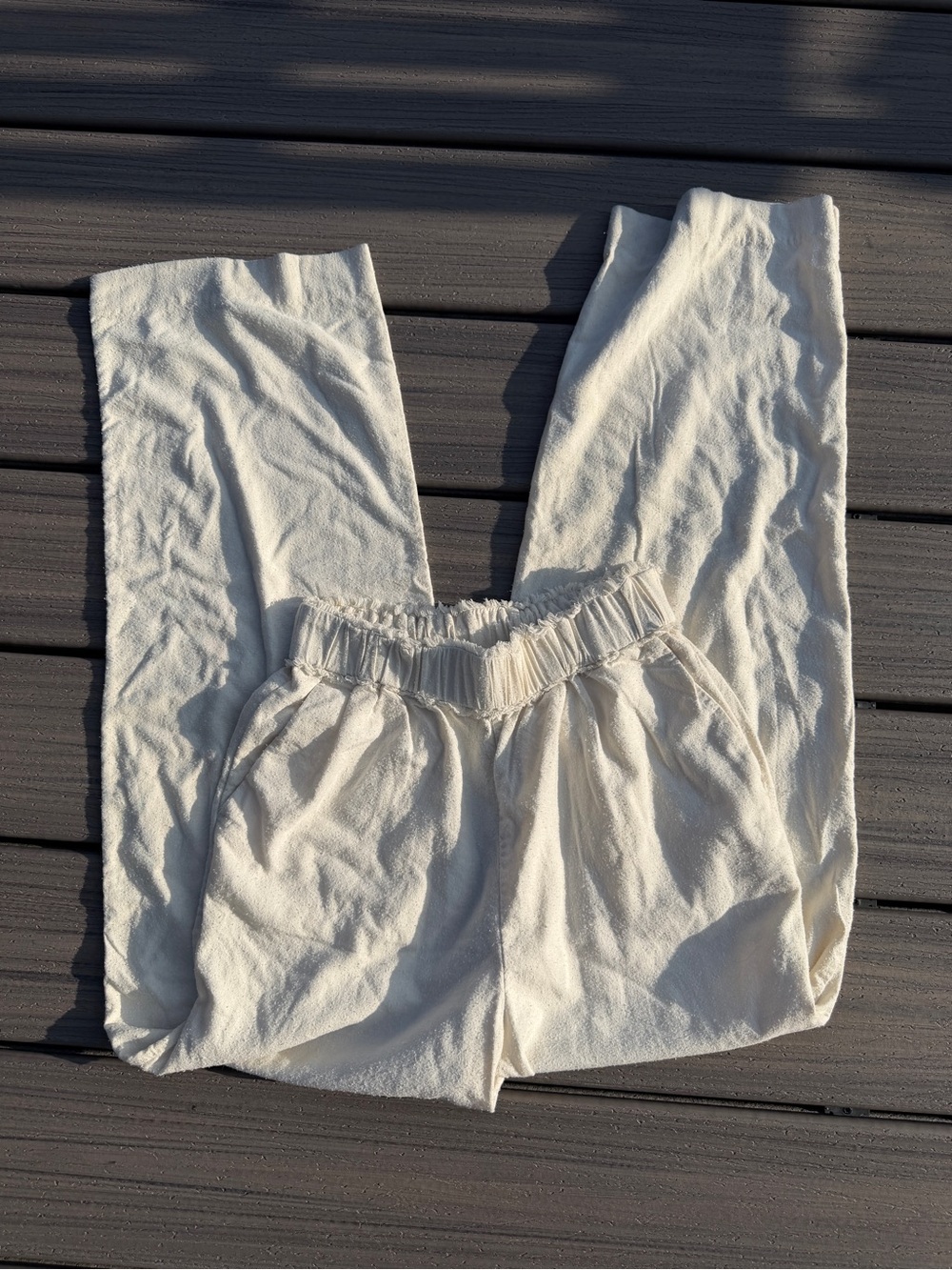 H&M Cream Straight Leg Pants